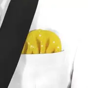 NEW - Men's Sequin Pre-Folded Pocket Square Insert - Bright Yellow