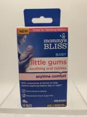 Mommy's Bliss Baby Little Gums Soothing Teeth Oral Tablets 140Ct Exp 03/26