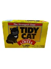 Tidy Cat CAT BOX LINERS 12 Count with Ties 22" x 30" 1.75 mil Thick New Sealed