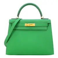 在飛比找PChome24h購物優惠-HERMES Kelly 28CM Epsom 牛皮 手提/