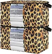sanluoli 60L 2 Pack Under Bed Shoe Storage with Reinforced Handles, clear window Bedroom Closet Storage