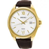 在飛比找誠品線上優惠-SEIKO 精工 城市時尚石英手錶-銀x金框/42mm 6N