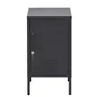 Artiss Bedside Table Metal Cabinet Black ArtissIn