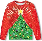 [BesserBay] Unisex Kid's Christmas Ugly Top Funny Long Sleeve Shirt 4-12 Years