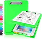 Sooez Clipboard with Storage, Plastic Storage Clipboard with Low Profile Clip