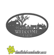 Decorative Welcome Farm Metal Wall Sculpture Art Hanging Home