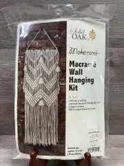 Solid Oak Macrame Wall Hanging Craft Kit 10x36 with Copper Tubes NEW Sealed