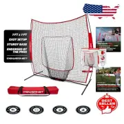 7x7 FT Portable Baseball Softball Practice Net - Quick Setup & Durable