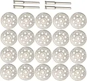 Housoutil 20pcs Diamond Grinding Wheels 22mm Diameter Mini Circular Blades Cutting Discs for Rotary Tools for Slots