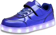[SEROUNY] Kids Light Up Shoes LED Sneakers High Top USB Charging Flashing Trainers for Child Girls Boys