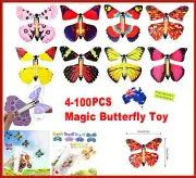 Up to 100X Magic Flying Butterfly Toy Anniversary Greeting Birthday Wedding AU