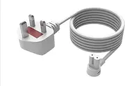 [Flexson] 5m Power Cable for SONOS ERA 100 and 300, RAY, ARC, SUB (GEN 3), SUB-Mini, AMP, Beam, Play Base, PLAY5 (GEN 2) - White (UK)