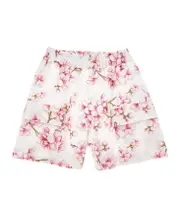 Monnalisa Floral Print Cotton Girl Shorts 8Y,6Y,13Y white