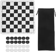 Draughts Collapsible Checkers Set, Light Weight Plastic Collapsible Checkers Set Quality Plastic for Adults for Kids for Children