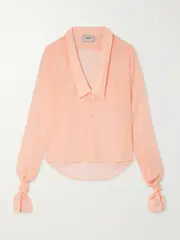 [Coperni] Coperni - Chiffon Blouse - Peach - FR 38 FR 38 Orange