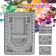 Flocked Bead Bracelet Design Board Necklace Beading Jewelry Organizer Tray .a