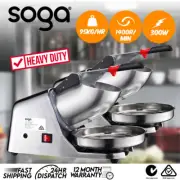SOGA 2x 300W Electric Ice Shaver Crusher Snow Cone Maker Ice Machine