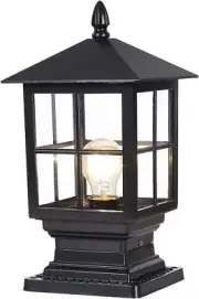Outdoor Post Light Fixture, Modern Column Lights IP54 Black