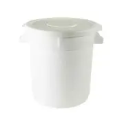 Thunder Group PLTC010W 10 Gallon Plastic Round Trash Can w/ Integrated Handles