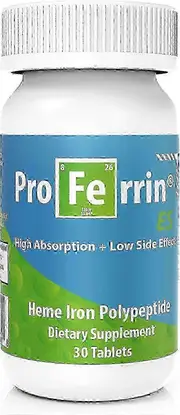 Proferrin Es Heme Iron Polypeptide, Tablets, 30 Ea