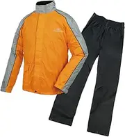 ROUGH & ROAD RR7811 Motorcycle Rain Suit, Dual-Tex Compact Rain Suit, Orange, WM (Women's)