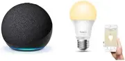 Echo Dot (5Th Gen) | Charcoal + Tp-Link Tapo Smart Wi-Fi Light Bulb, Dimmable So