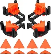 Mardatt 60/90/120 Degree Corner Clamps, Multi Angle Woodworking Right Angle Clamps Corner Clip Fixing Hand Tools Replaceable Right Angle Clamp for Welding Cabinets Photo Framing Cabinet
