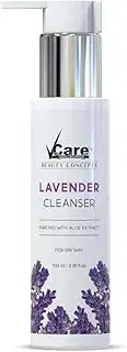 [VCARE] Lavender Cleanser for Dry Skin, Face Wash For Women & Men |Brightening, Moisturizing, Cleansing,Removes excess oil & dirt for dry, Oily, acne prone All skin Types – 100 ml