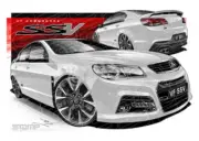 Commodore VF VF SSV VF SSV HERON WHITE A2 FRAMED PRINT (HC681S)