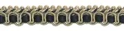 DÉCOPRO 1/2" Imperial Collection Gimp Braid Trim, Tan Beige Black [9 Yards]
