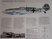 Messerschmitt Bf 109 Picture Out of Print Aircraft Article Sheet Wall Art Decor
