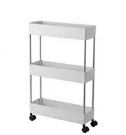 3/4 Tier Removable Kitchen Narrow Rack Holder Storage Shelf Organizer Wheels