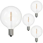 Diodesy 4PK LED G16 Dimmable Globe Light Bulb, E12, 0.7W, 11W, 2700K, 45LM, 120V