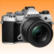 OM SYSTEM OM-5 Mirrorless Camera with 12-45mm f/4 PRO Lens (Silver) - Brand New