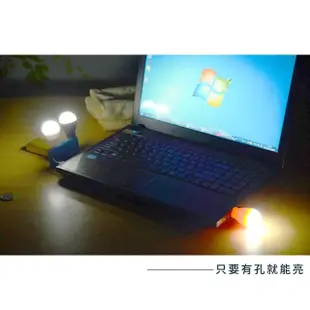 【居家照明】USB燈泡造型LED燈2入(白光 桌燈 夜燈 床頭燈 造型燈 燈飾 露營 讀書 照明)