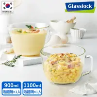 在飛比找momo購物網優惠-【Glasslock】強化玻璃可微波泡麵碗900ml+110