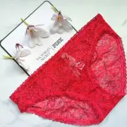 Victoria's Secret The Lacie Posey Lace Bikini Panty Hottie Pink Palms Size M/L