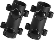 Anneome Outdoor Canopy Pole Holder 2pcs Steel Rod Tube Holder Canopy Pole Fixer Durable Metal Canopy Pole Holder for Tent