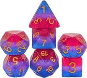 HDdais Polyhedral DND Dice Sets 7-Die Jade Dice for Dungeons and Dragons Pathfinder DND RPG MTG Table Gaming Dice
