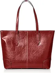 [Glabella] Gravela Leather Tote Bag, Business Bag, Men's, Women's, Zipper Included, A4, Large Capacity, Freestanding, with Compartments, Folding Type, red, Free Size