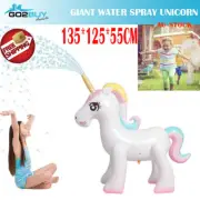 Giant Inflatable Unicorn Toys Garden Pool Water Spray Sprinkler Splash Yard Play