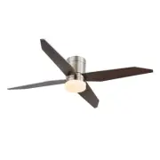 52" Ceiling Fan with Light and Remote, Flush Mount Ceiling Fan 4 Blades Low P...