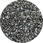 GAF TREASURES 0.5 Pound Natural Semi Tumbled Hematite Gemstone Chips, Hematite Crushed Mini Crystals, Undrilled Crystal Chips (Hematite)