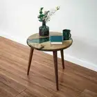 Epoxy Resin Coffee Table, Epoxy Side Table, Mid Century Modern Art Hallway Decor