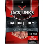 Jack Link's Bacon Jerky, Hickory Smoked, 2.5 oz. Bag - Flavorful Ready to Eat...