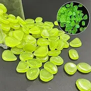 350 Pieces of Luminous Rocks,，0.79-1.181 inches，Luminous Pebbles,Pebbles for Plants/Yards/backyards/Fish Tanks/Swimming Pool Items，Add Charm to Your Space ﻿(Yellow)