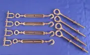 STAINLESS STEEL Square Shade Sail Fixings Hook/Eye *DIY Kit * Suit 90mm Post