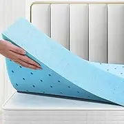 STARRY EUCALYPT Memory Foam Mattress Topper, 60D Foam Bed Topper with Bamboo Fabric Cover Beddings, Highly Breathable Bedding Floor Mat Pad(Double 5 cm Thick Cool Gel)