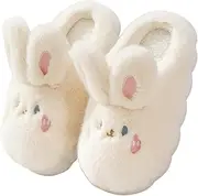 [WYIKE] Women's & Men's Warm Plush Rabbit Slippers - Adult Cotton Indoor Non-Slip Home Thick Bottom Slippers for Winter Warmth