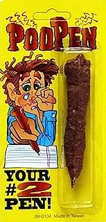Funny Joke Poo Shape Pen Novelty Unusual Weird Prank Gag Fun